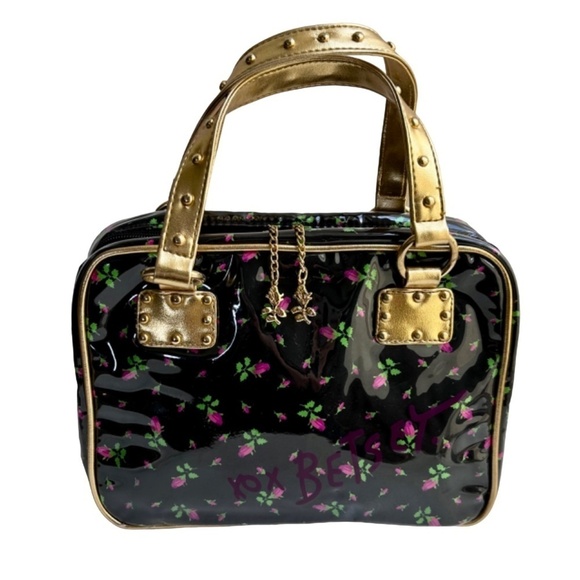 Betsey Johnson 2 Handle Cosmetic Make-Up Case LIKE NEW - Picture 1 of 16